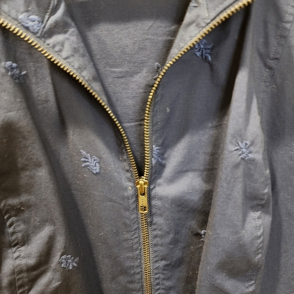 CHICO'S Blue Zinergy Flower-Embroidered Zip-Up Jacket size  3P (16P-18P) - Picture 10 of 12